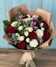 Букет цветов из:  Розы и Альстромерии в Мамонтово