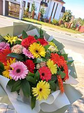 Букет цветов из:  Герберы #REPLACE_PRED# Мамонтово