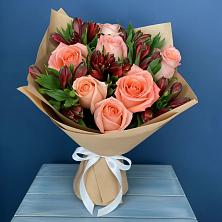 Букет цветов из:  Розы и Альстромерии в Мамонтово