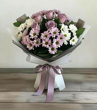 Букет цветов из:  Хризантемы и Розы #REPLACE_PRED# Мамонтово