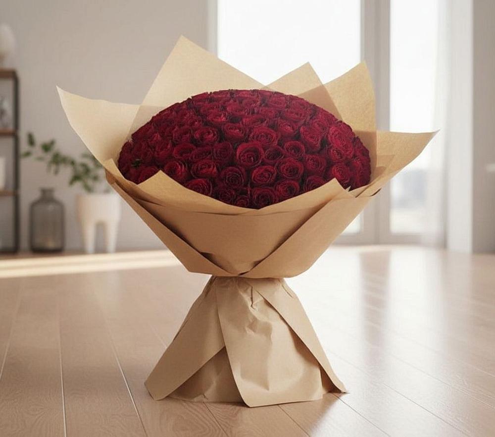 Букет 101 Красная роза в Мамонтово