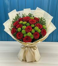 Букет цветов из:  Розы и Хризантемы в Мамонтово