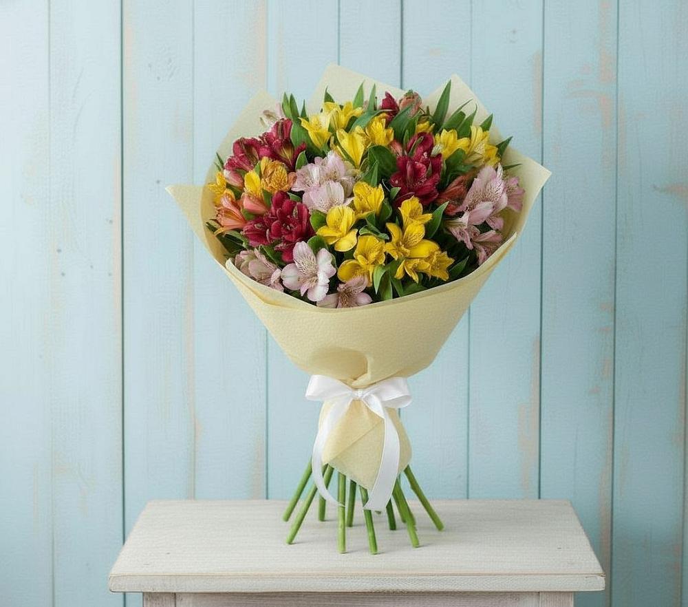 Букет цветов из: Альстромерии в Мамонтово