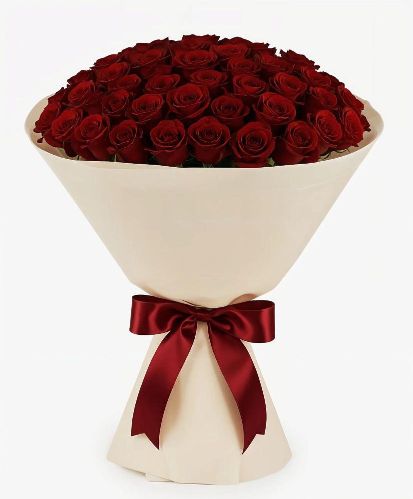 Букет 101 Бордовая роза Блэк Бакарра в Мамонтово